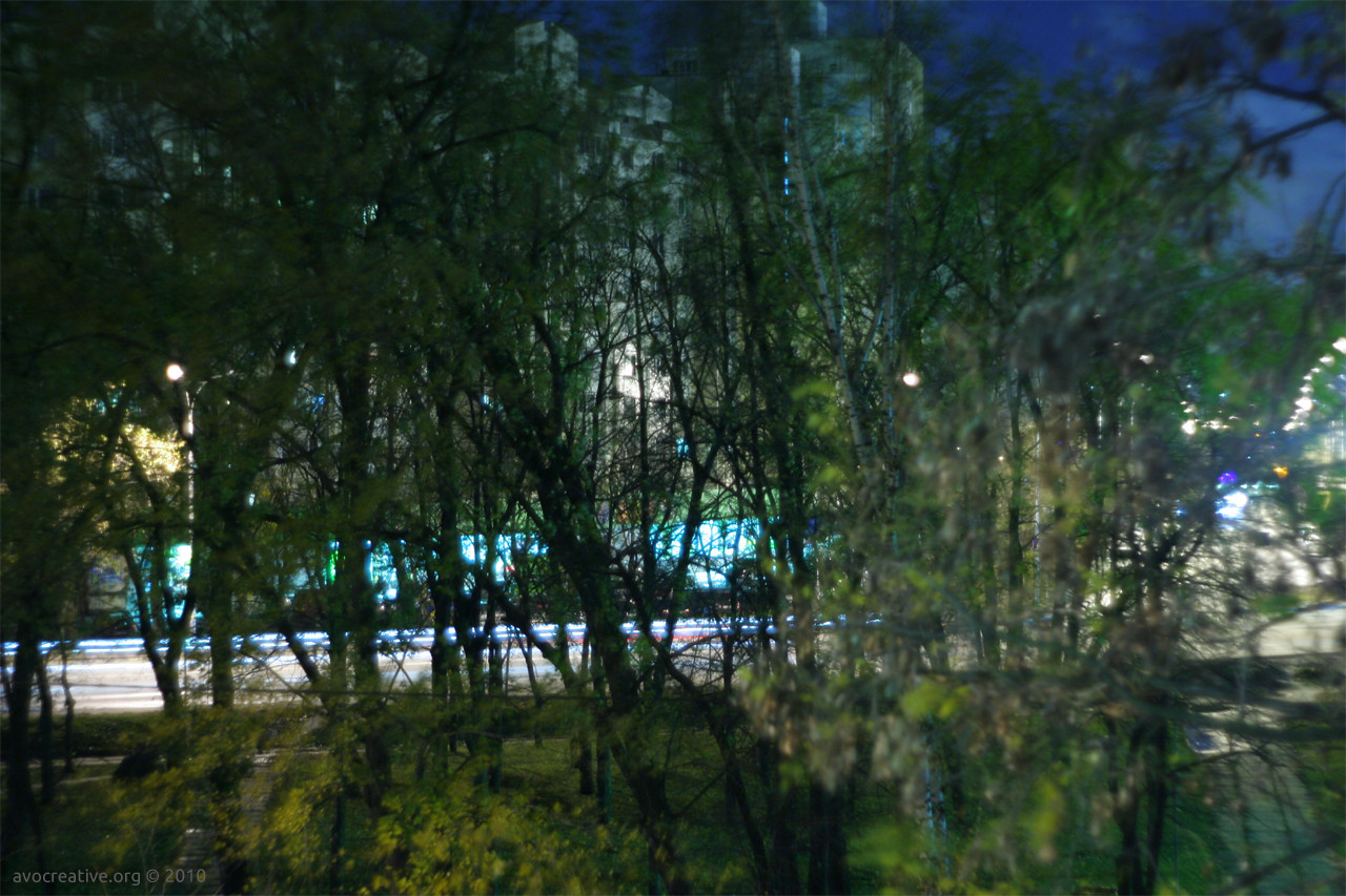 ночное фото, парк