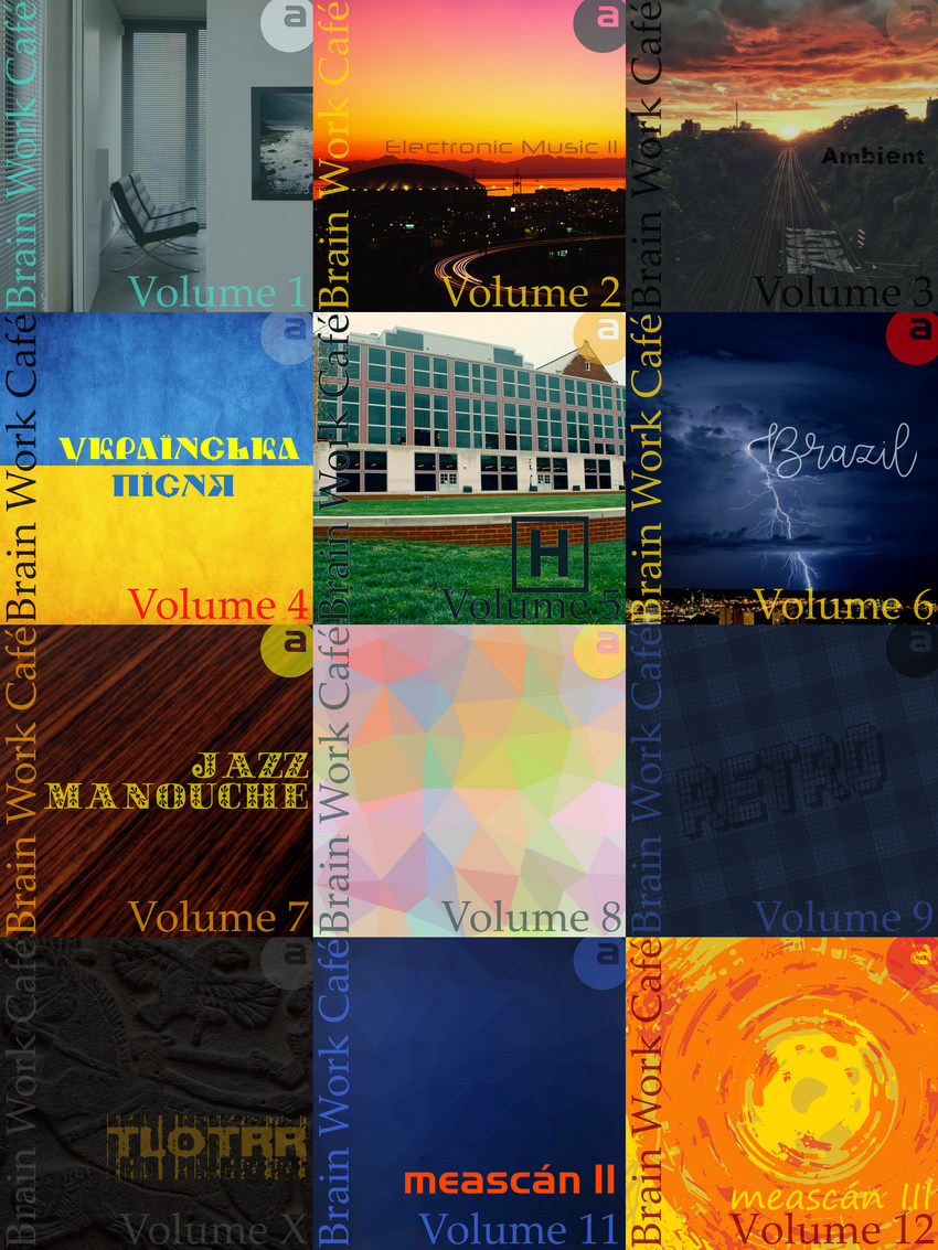 brain work cafe, all, covers, volumes, 1-12
